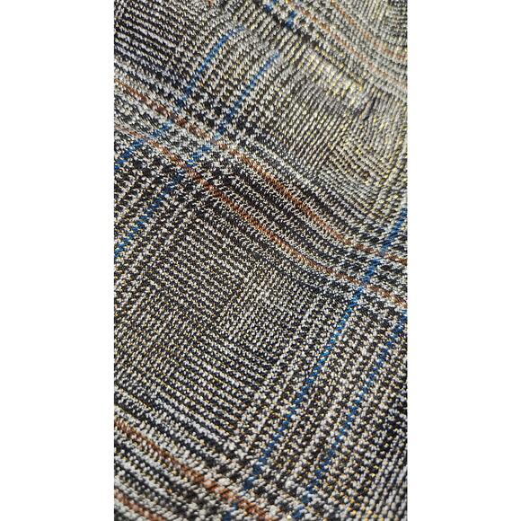 Jason Wu Wide Leg Plaid Single Pleat Metallic Thread Trouser Pants Women Size 8 - Picture 9 of 10